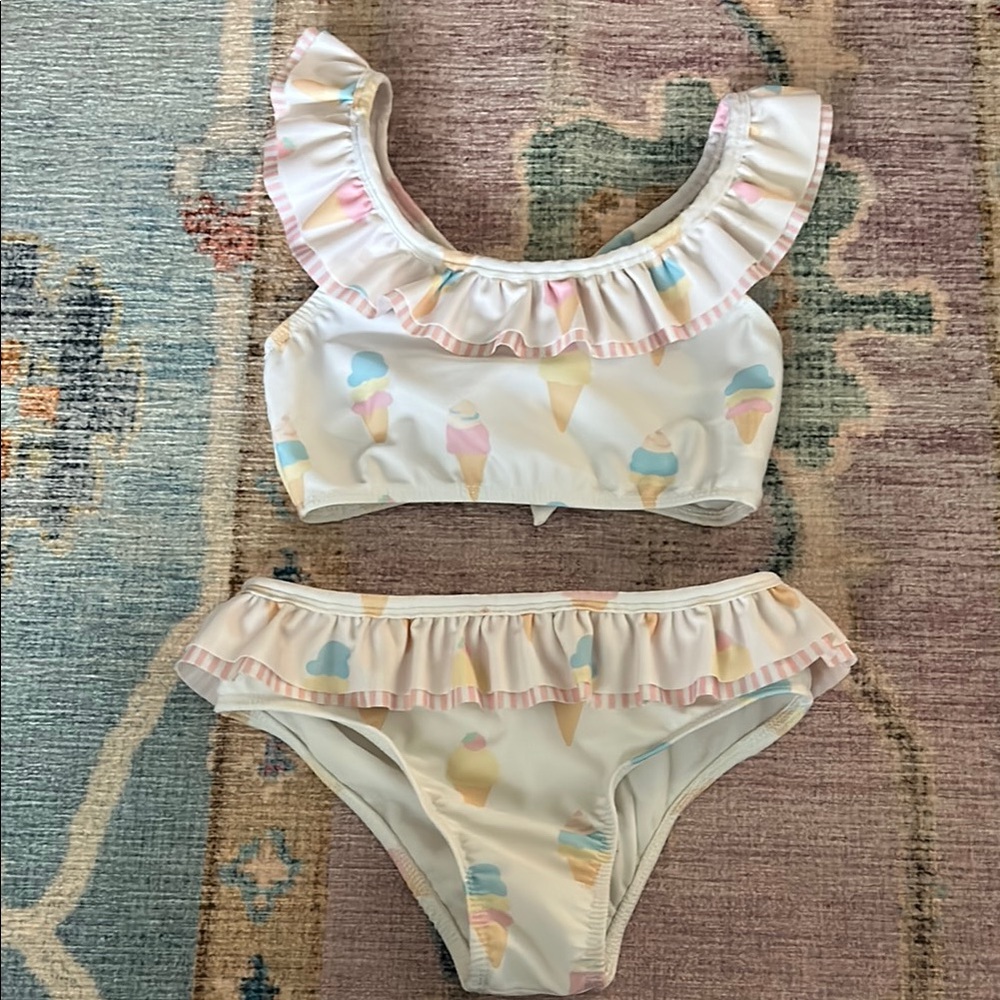 Ice Cream Print Kids Bikini